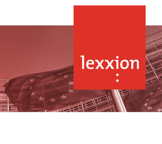 lexxion logo and eu flags