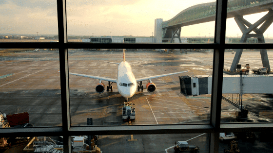 airplane on the runway