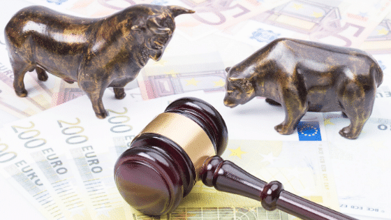 gavel, animal figures, euros