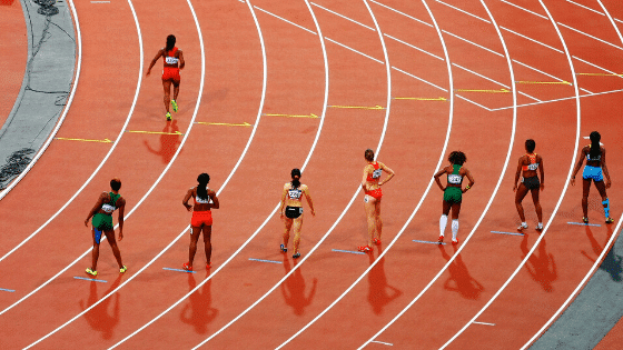 runners on the track