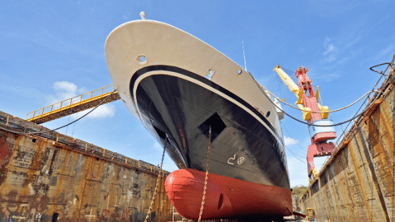 ship in the shipyard