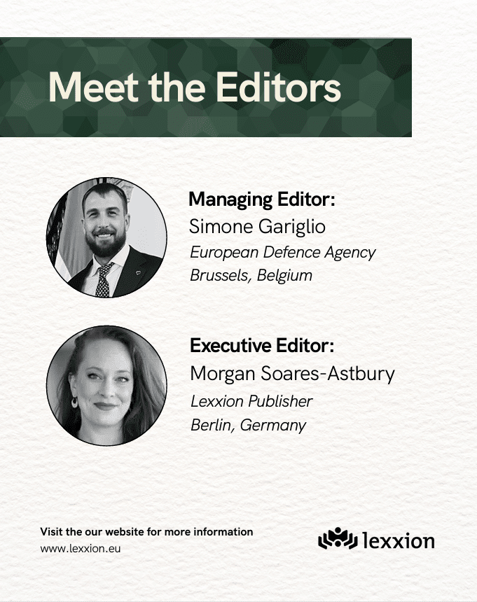 Professional Insights - European Defence & Security Law & Policy Quarterly (EDSeQ) - edseq0226 meettheeditor
